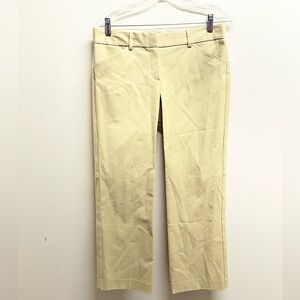 Theory NWT Luke Pants Khaki Straight Leg Cropped  Size 6